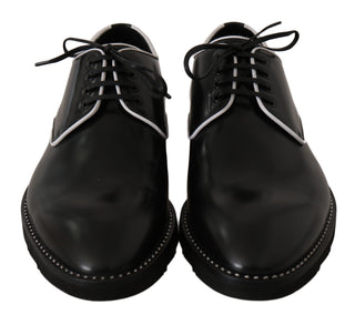 Elegant Black Leather Derby Dress Shoes - Luxury for You