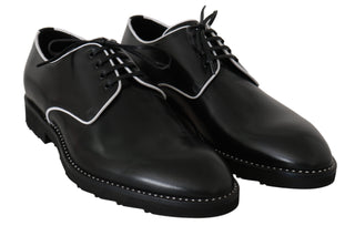 Elegant Black Leather Derby Dress Shoes - Luxury for You