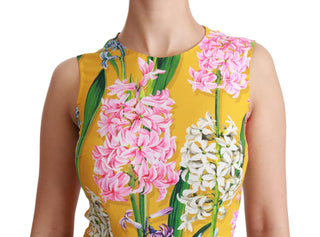 Sunshine Floral Crewneck Sleeveless Blouse - Luxury for You