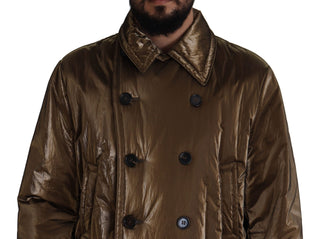 Elegant Bronze Double-breasted Jacket