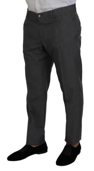 Sleek Silver Martini Slim Fit Three-piece Suit