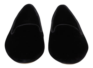 Elegant Black Silk-blend Loafers