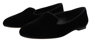 Elegant Black Silk-blend Loafers