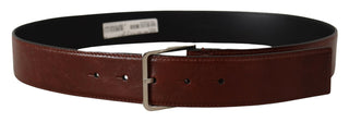 Elegant Leather Belt With Engraved Buckle