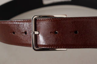 Elegant Leather Belt With Engraved Buckle