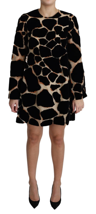 Chic Giraffe Print Shift Mini Dress - Luxury for You