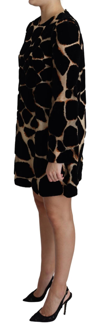 Chic Giraffe Print Shift Mini Dress - Luxury for You