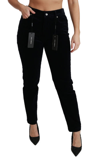 Chic Mid Waist Skinny Corduroy Jeans - Luxury for You