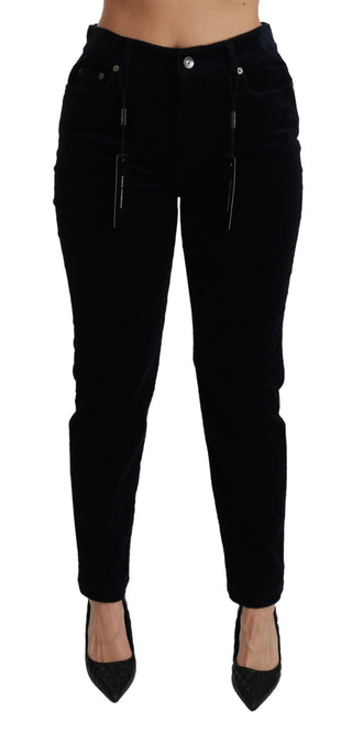 Chic Mid Waist Skinny Corduroy Jeans - Luxury for You