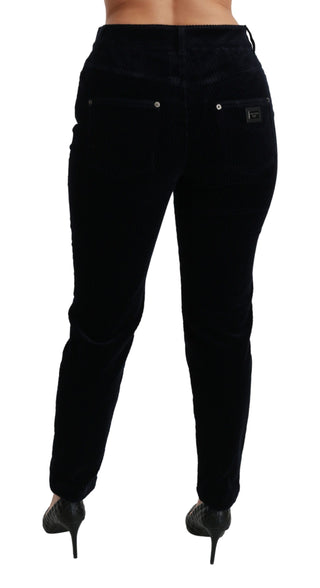 Chic Mid Waist Skinny Corduroy Jeans - Luxury for You