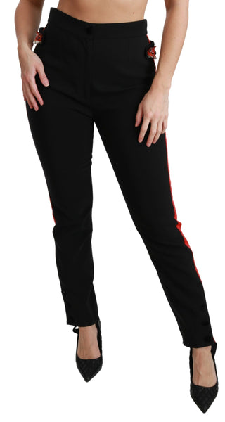 Chic High Waist Skinny Pants In Black - Luxury for You