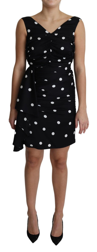 Elegant Polka Dot Silk Charmeuse Dress - Luxury for You