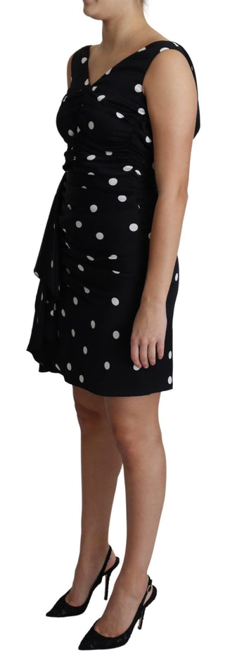 Elegant Polka Dot Silk Charmeuse Dress - Luxury for You