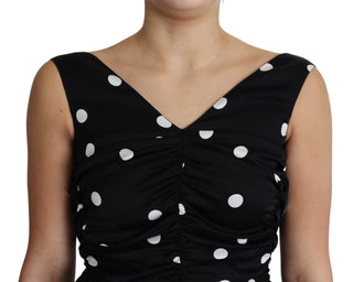 Elegant Polka Dot Silk Charmeuse Dress - Luxury for You