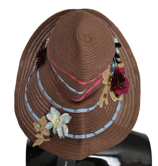 Elegant Floppy Straw Hat With Floral Accents - Luxury for You