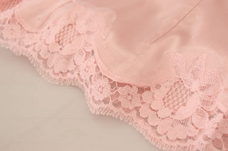 Elegant Sheer Lace Sleeveless Blouse In Pink