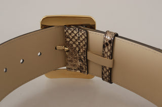 Elegant Leather Belt With Engraved Buckle