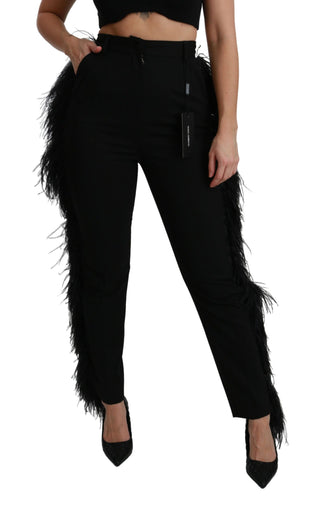 Elegant High Waist Wool Blend Pants - Luxury for You