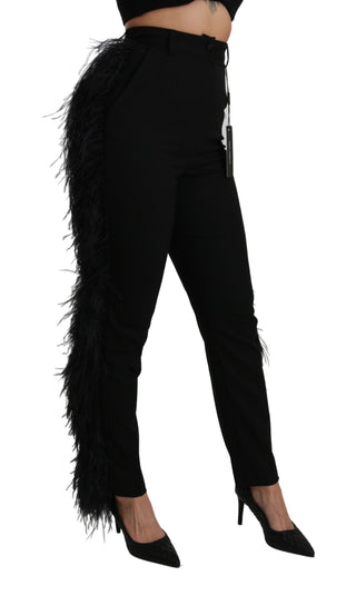 Elegant High Waist Wool Blend Pants - Luxury for You