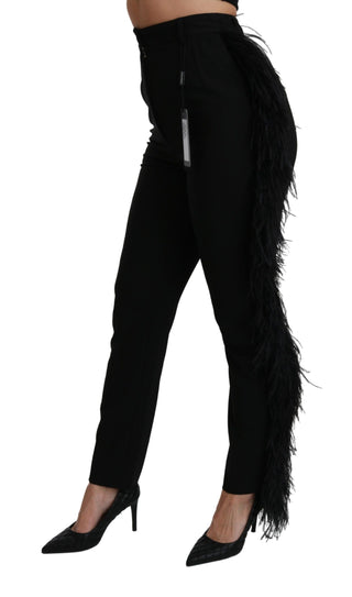 Elegant High Waist Wool Blend Pants - Luxury for You