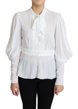 Elegant Snow-white Viscose Blouse - Luxury for You