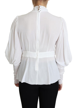 Elegant Snow-white Viscose Blouse - Luxury for You