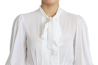 Elegant Snow-white Viscose Blouse - Luxury for You