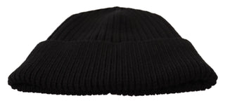 Elegant Cable Knit Wool Beanie With Fleece Liner