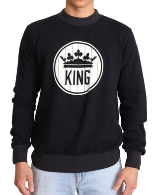 Regal Crown Motive Crewneck Sweater - Luxury for You