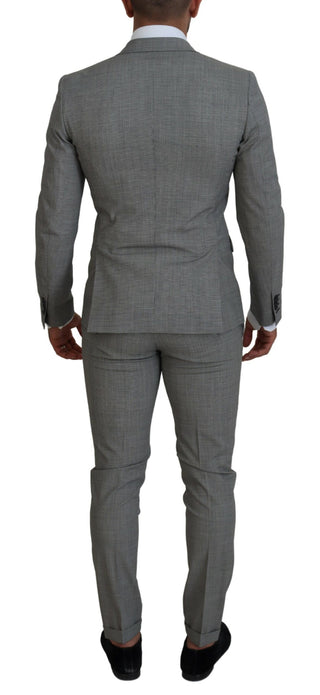 Gray Wool Single Breasted 2 Piece Paris Suit