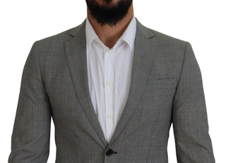 Gray Wool Single Breasted 2 Piece Paris Suit