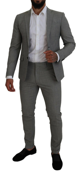 Gray Wool Single Breasted 2 Piece Paris Suit