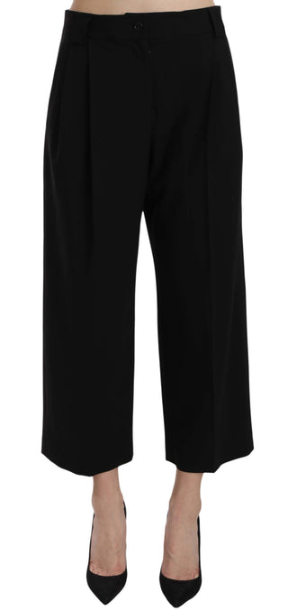 Elegant Black Cotton Trousers - Luxury for You