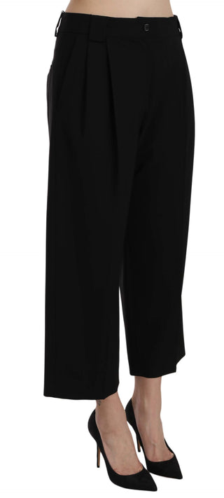 Elegant Black Cotton Trousers - Luxury for You