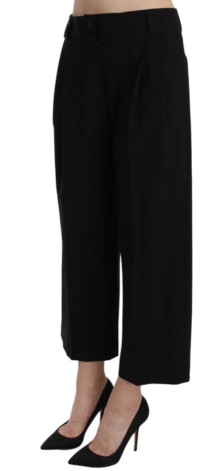 Elegant Black Cotton Trousers - Luxury for You