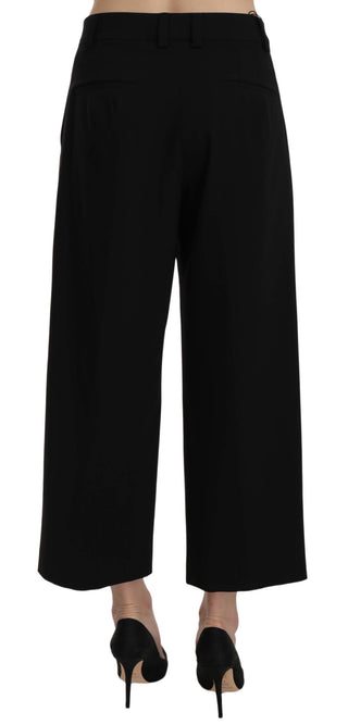 Elegant Black Cotton Trousers - Luxury for You