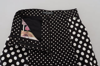 Elegant High-waist Polka Dot Pants