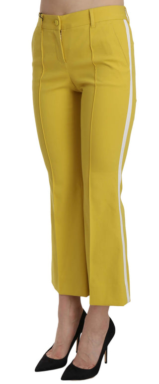 Chic Yellow Flare Pants For Elegant Evenings - Luxury for You