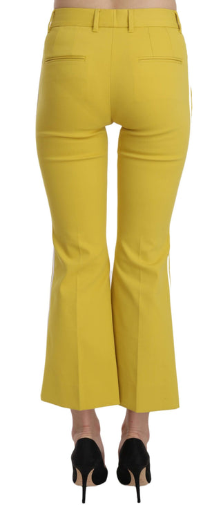 Chic Yellow Flare Pants For Elegant Evenings - Luxury for You