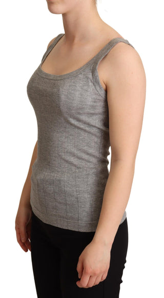 Elegant Sleeveless Gray Tank Top - Luxury for You