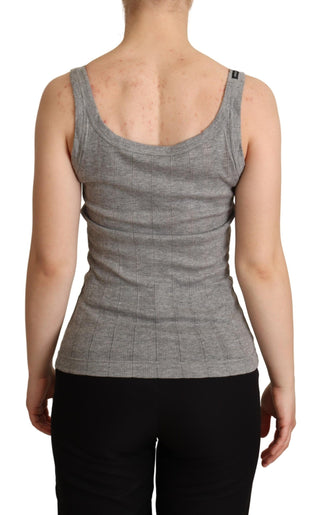 Elegant Sleeveless Gray Tank Top - Luxury for You