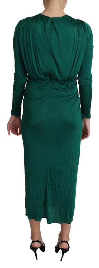 Emerald Elegance Bodycon Midi Dress - Luxury for You