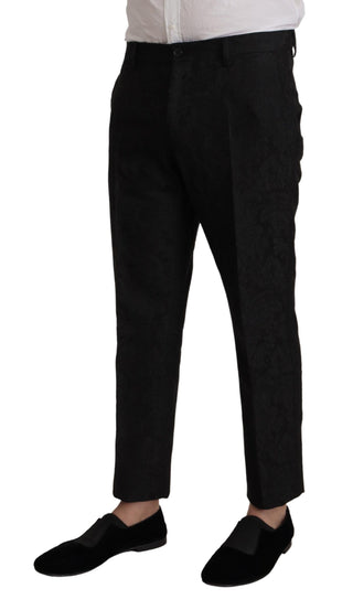 Elegant Black Two-piece Martini Suit