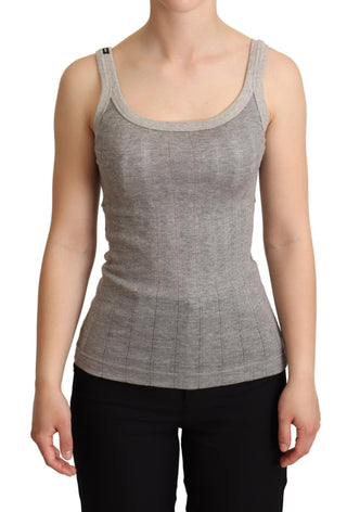 Chic Sleeveless Gray Tank Top - Luxury for You