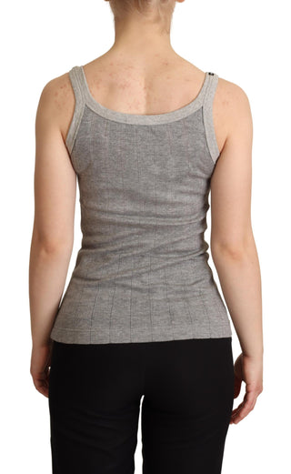 Chic Sleeveless Gray Tank Top - Luxury for You