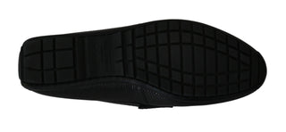 Exquisite Black Lizard Leather Loafers - Luxury for You