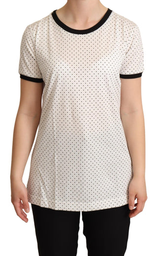 Polka Dot Crewneck Cotton Tee - Luxury for You