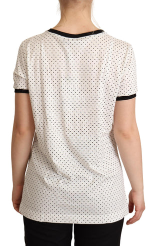 Polka Dot Crewneck Cotton Tee - Luxury for You