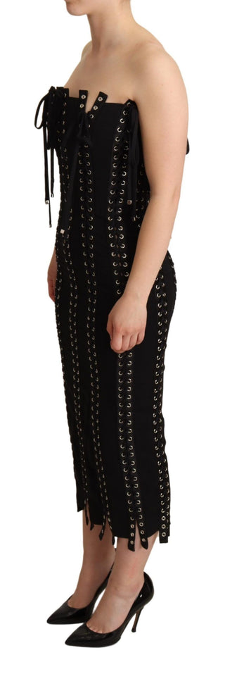 Elegant Sleeveless Lace-up Midi Dress - Luxury for You