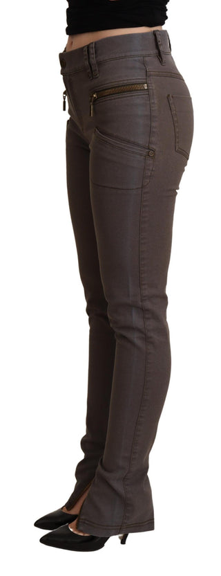 Chic Brown Slim-fit Skinny Jeans - Luxury for You